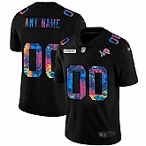 Customized Men's Nike Lions Any Name & Number Black Vapor Untouchable Fashion Limited Jersey